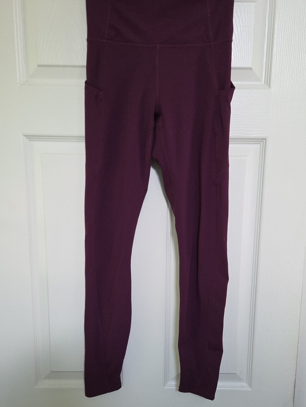 Fabletics PureLuxe Deep Plum High-Rise Leggings with Side Pockets
